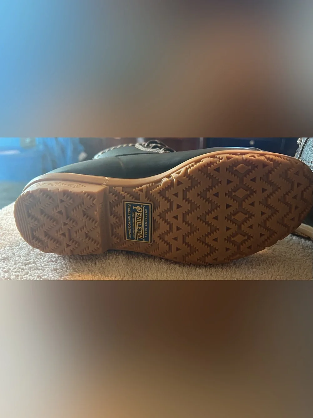 Pendleton Leather upper Short Brown Duck Boots Women Size 7